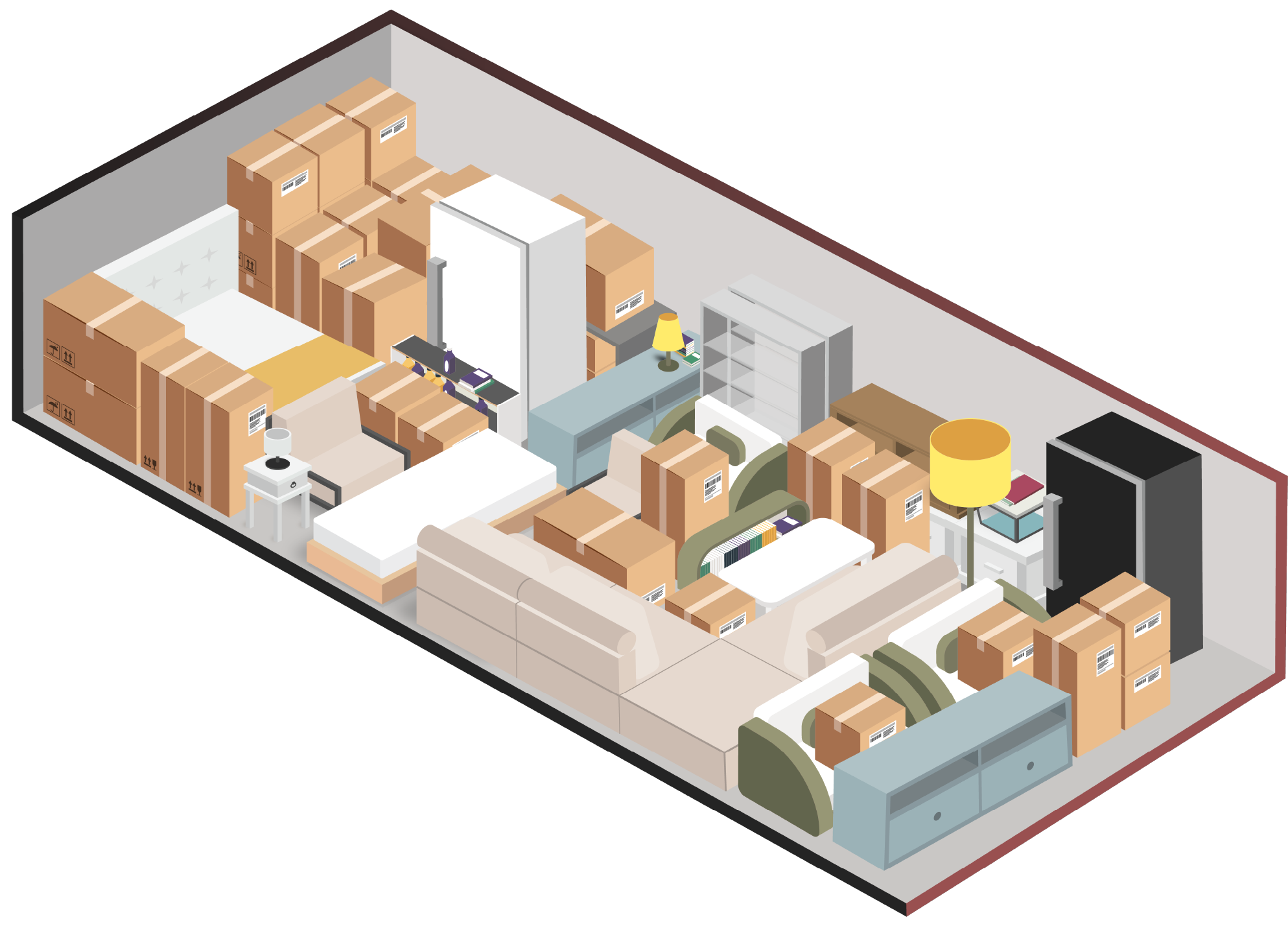10x24 - 10x25 unit 5x10 storage unit