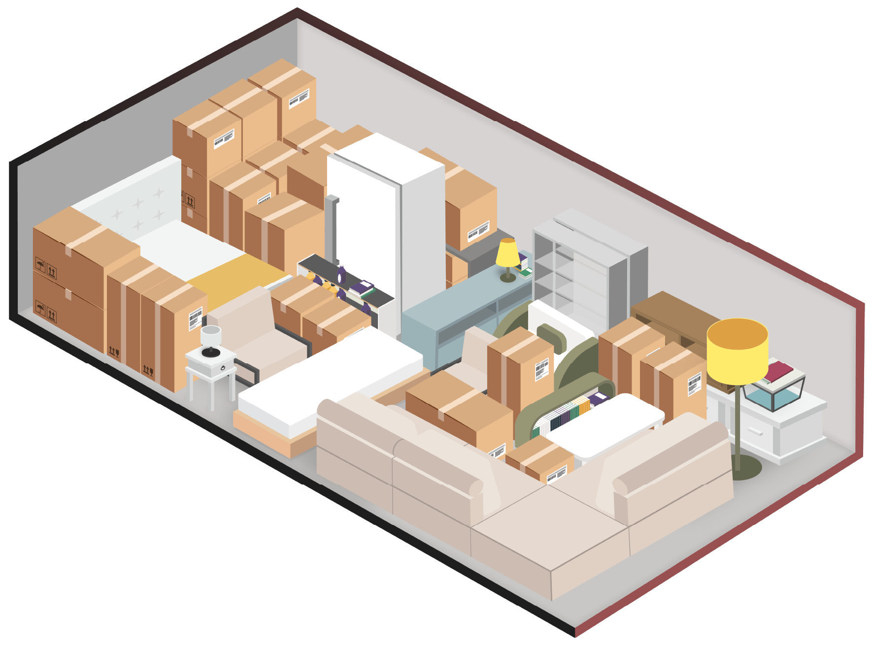10x20 - 10x22 unit 5x10 storage unit
